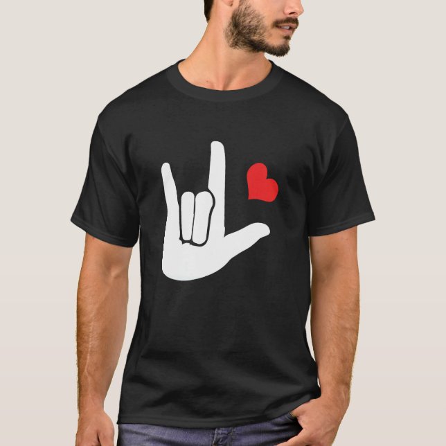 Gebärdensprache I Liebe You Tshirt Design (Vorderseite)