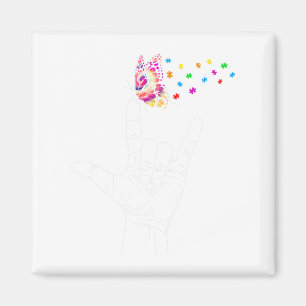 Gebärdensprache Ich liebe dich Hand Gebärdensprach Magnet