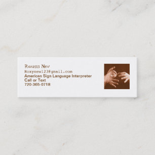 Gebärdensprache-Interpret Mini Visitenkarte