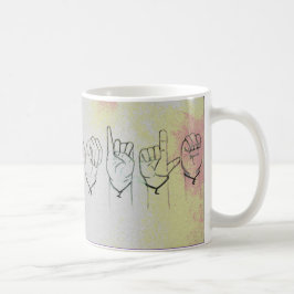 Gebärdensprache "Lächeln " Tasse