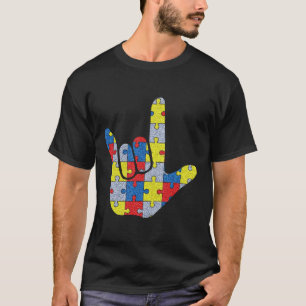 Gebärdensprache Liebe ASL Autismus-Bewusstsein Unt T-Shirt