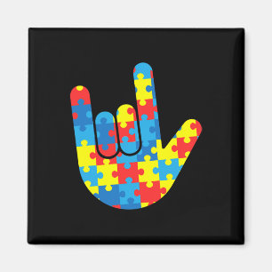 Gebärdensprache Liebe ASL Autismus Geschenk Bewuss Magnet
