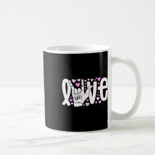 Gebärdensprache Liebe Asl Sei Freundlich Gehörlose Kaffeetasse