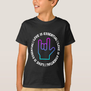 Gebärdensprache Liebeszeichen Behindertenbewusstse T-Shirt