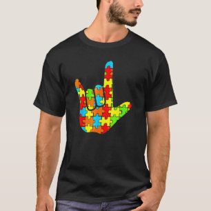Gebärdensprache Liebeszeichen Sprache Autismus-Bew T-Shirt