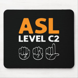 Gebärdensprache - Stufe C2. Gebärdensprachbewussts Mousepad
