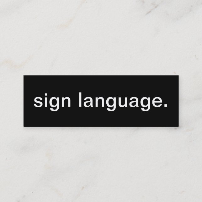 Gebärdensprache-Visitenkarte Mini Visitenkarte (Vorderseite)