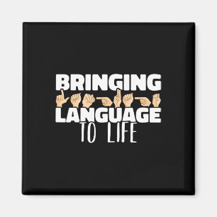 Gebärdensprache zum Leben erwecken Amerikanische G Magnet