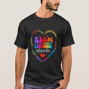 Gebärdensprachlehrer ASL Dolmetscher Schule T-Shirt
