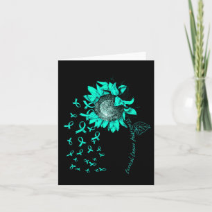 Gebärmutterhalskrebs Bewusstsein Sonnenblumen Aqua Karte