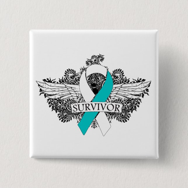 Gebärmutterhalskrebs Button (Vorderseite)