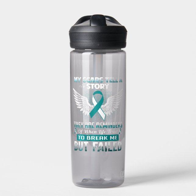 Gebärmutterhalskrebs Frauen Trinkflasche (Vorderseite)