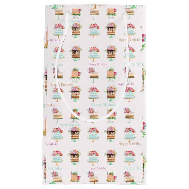 Gebärmutterhalskuchen Wasserfarbe Kleine Geschenkt Geschenktüte (Vorderseite)