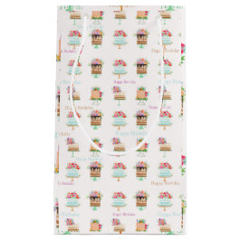 Gebärmutterhalskuchen Wasserfarbe Kleine Geschenkt Kleine Geschenktüte