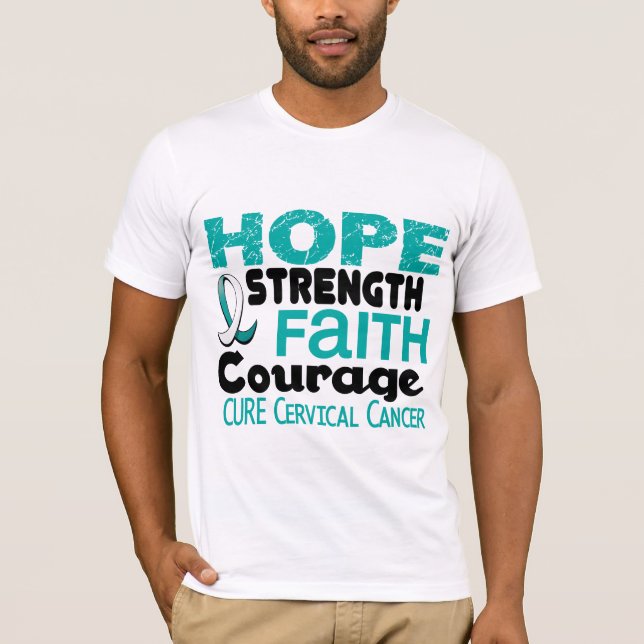 Gebärmutterkrebs HOFFNUNG 3 T-Shirt (Vorderseite)