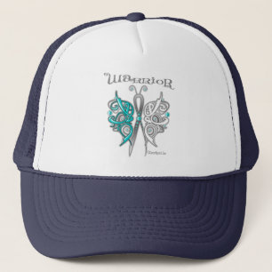 Gebärmutterkrebs-Kriegerceltic-Schmetterling Truckerkappe
