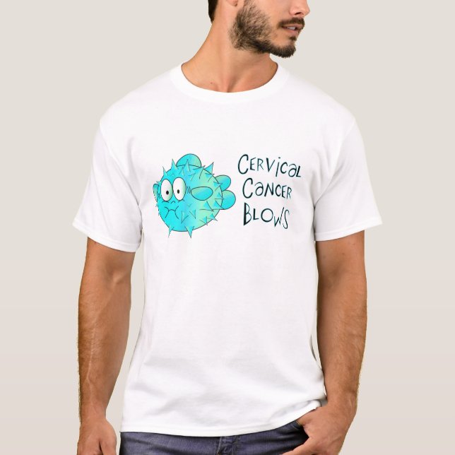 Gebärmutterkrebs-Schläge T-Shirt (Vorderseite)