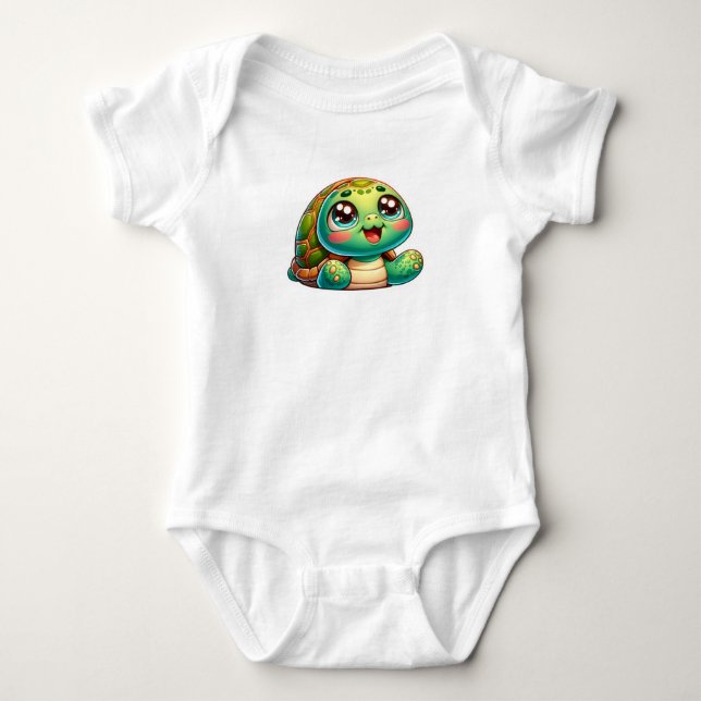 Gebärmutterschildkröte Baby Strampler (Vorderseite)