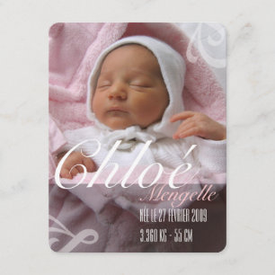 Gebärmuttersprache - Mädchen Ankündigung