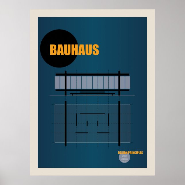 Gebäude 1923 | Retro Design Poster (Vorne)