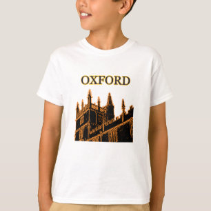 Gebäude 1986 Oxfords England windt sich Orange T-Shirt
