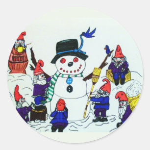 GEBÄUDE A SNOWMAN Aufkleber