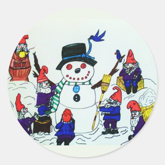 GEBÄUDE A SNOWMAN Aufkleber (Vorderseite)