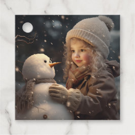 Gebäude a Snowman Geschenkanhänger