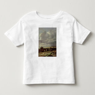 Gebäude-Arbeit über eine Bahnlinie, 1871 Kleinkind T-shirt