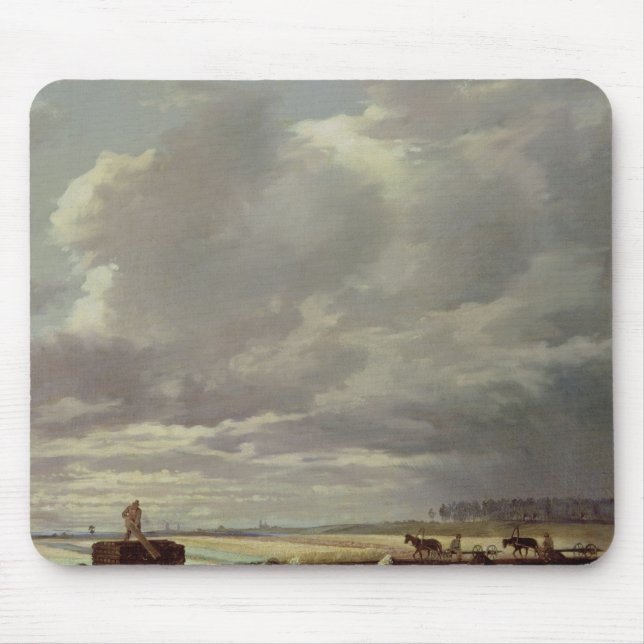 Gebäude-Arbeit über eine Bahnlinie, 1871 Mousepad (Vorne)