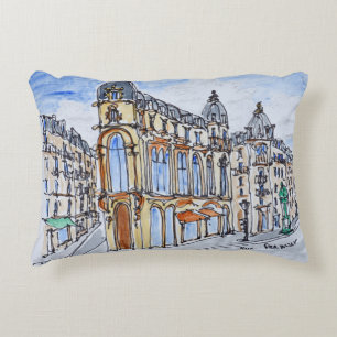 Gebäude auf der Rue Reaumur, Paris, Frankreich Zierkissen