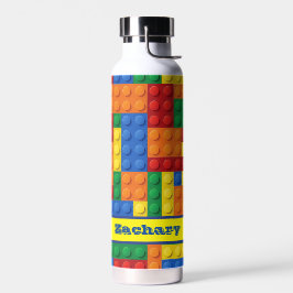 Gebäude aus farbigen Steinen Personalisiert Trinkflasche