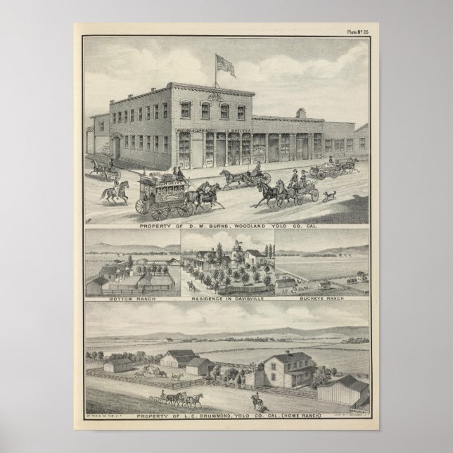 Gebäude aus Holz, Landkreis von Yolo Poster (Vorne)