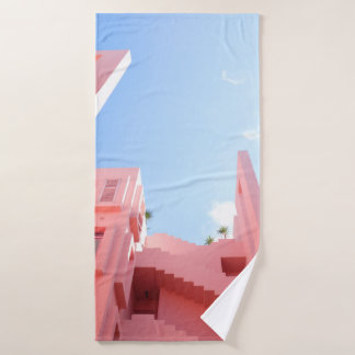 Gebäude aus Weißbeton Badehandtuch
