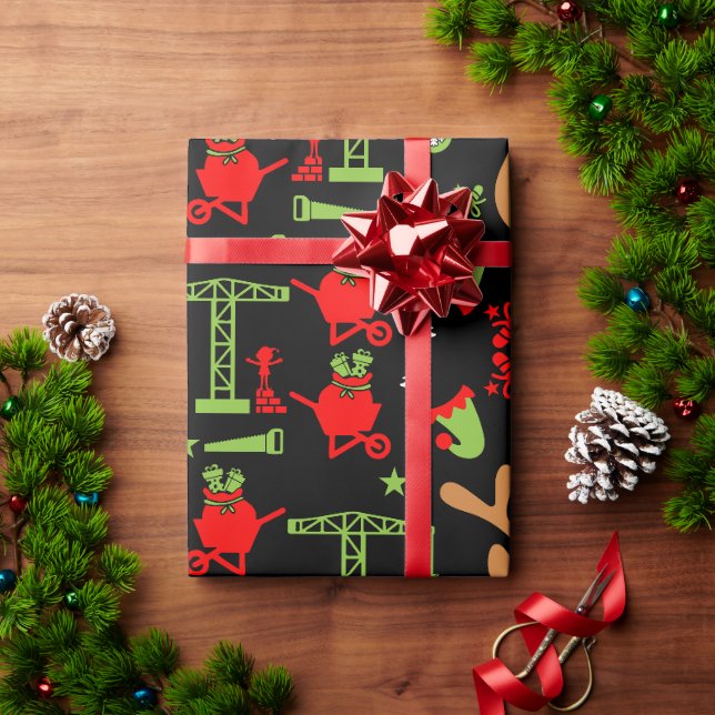 Gebäude Bau Weihnachten Geschenkpapier (Feiertagsgeschenk)