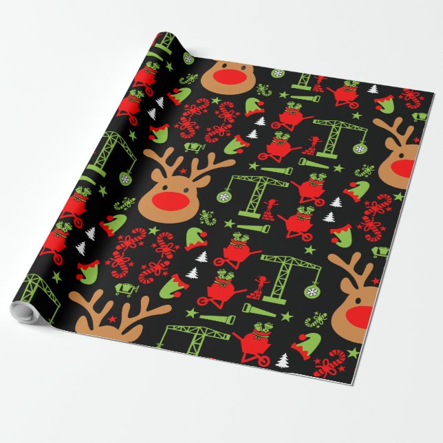Gebäude Bau Weihnachten Geschenkpapier (Ungerollt)