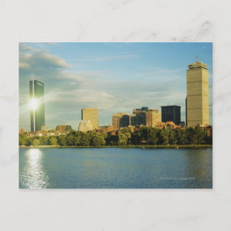 Gebäude bei Sonnenuntergang, John Hancock Tower, B Postkarte