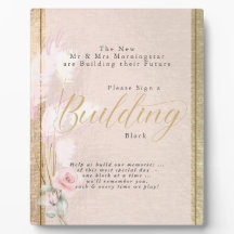 Gebäude Block Gold Blush Pampas Gras