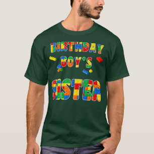 Gebäude Block Schwester des Geburtstags Junge farb T-Shirt