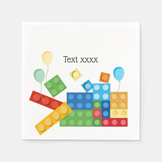 Gebäude, Block, Spielzeugziegel Serviette (Vorderseite)