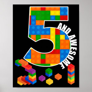 Gebäude Blockbricks 5 Jahre alt Phantastischer Geb Poster