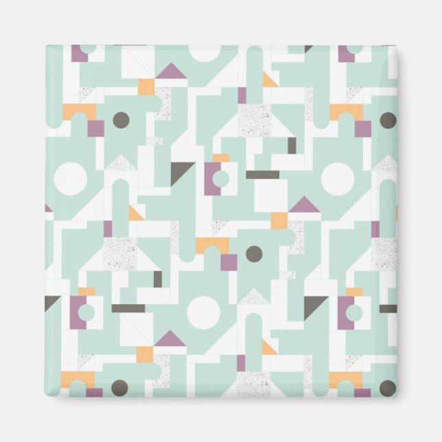 Gebäude Blöcke - blau Magnet (Vorne)