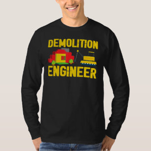 Gebäude-Blöcke des Abbruchingenieurs T-Shirt
