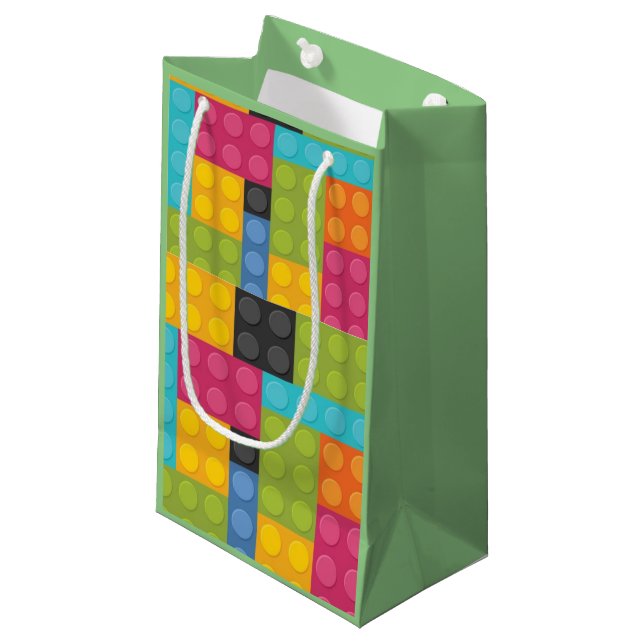 Gebäude-Blöcke Kleine Geschenktüte (Vorderseite Schrägansicht)