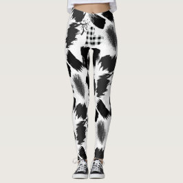 Gebäude-Blöcke.Schwarz und Weiß.w.01x4 Leggings