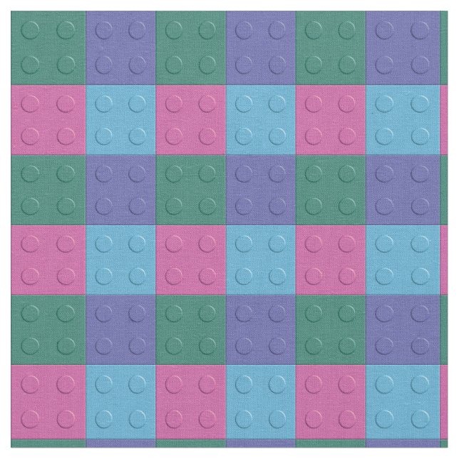 Gebäude-Blöcke und Ziegelsteine - Mädchen Stoff (Nahaufnahme)