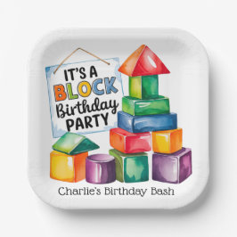 Gebäude blockiert den Geburtstagsschaden Pappteller