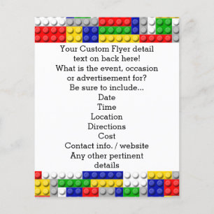 Gebäude blockiert den Primärfarbenjungen Geburtsta Flyer