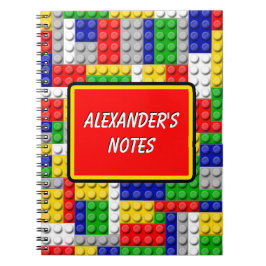 Gebäude blockiert den Primärfarbenjungen Geburtsta Notizblock