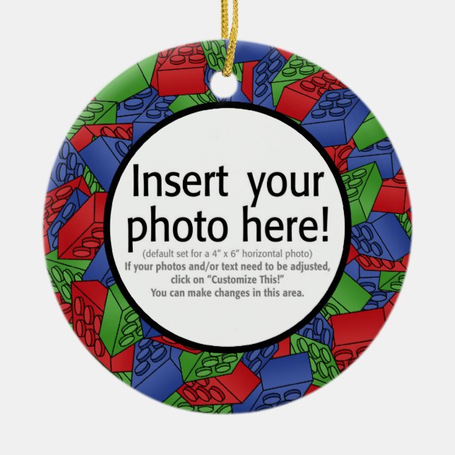 Gebäude blockiert die EINSEITIGE Illustration - Keramik Ornament (Vorne)